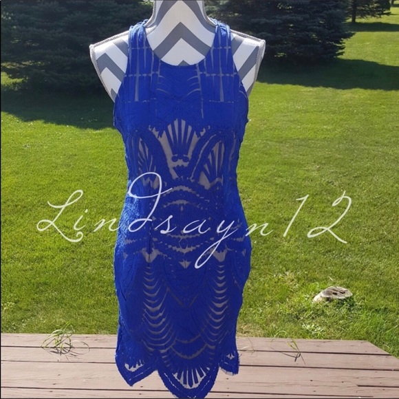 🖤HP💙 Tea n Cup Cobalt Blue Dress💙🖤 - Picture 3 of 5